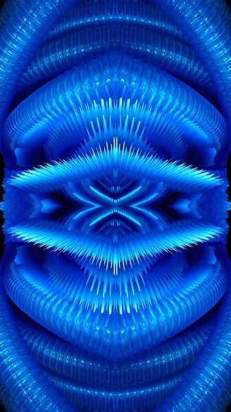 Neon Azul Índigo Vívido Coloridos Padrões Abstratos Formas Arte Design — Fotografia de Stock