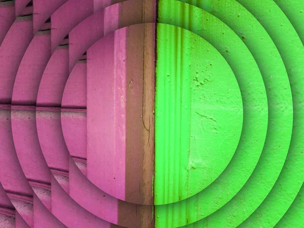 Patrones Diseños Circulares Concéntricos Verdes Púrpuras —  Fotos de Stock