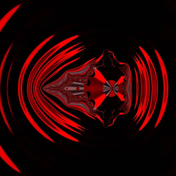 Żywe Czerwone Wzory Sita Współczesne Zakrzywione Wzory Fraktalne Mandelbrot Projekt — Zdjęcie stockowe