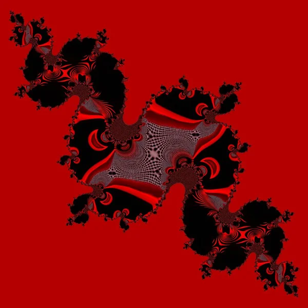 Яркие Красные Сито Модели Современных Изогнутых Джулия Типа Фрактальные Узоры — стоковое фото