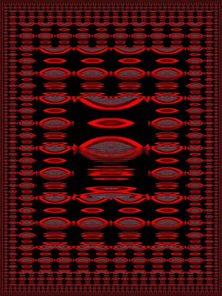 Lebendige Rote Siebmuster Zeitgenössische Geschwungene Zauberteppichverkleinerung Muster Und Design Auf — Stockfoto