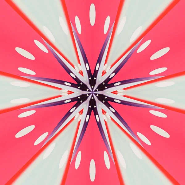 Яскраво Рожевий Білий Зелений Горошок Геометрична Пляма Радіальні Графічні Візерунки — стокове фото