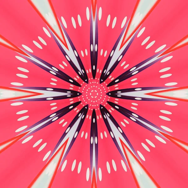 Levendige Roze Witte Groene Polka Dot Geometrische Vlek Radiale Grafische — Stockfoto
