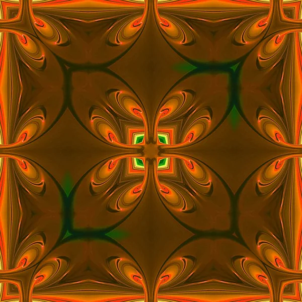 Shades Green Orange Original Reused Generate Many Different Intricate Futuristic — Stock Photo, Image