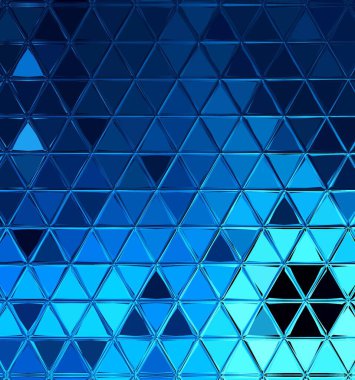 Yeni, parlak, mavi, lekesiz lavabo, açık, üçgen mozaik desenler ve tasarımlar.