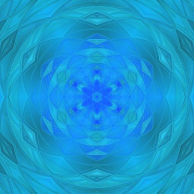 Altıgen mozaik fayans katmanlı canlı neon mavisi daha sonra birçok kalıba dönüştü ve kare biçiminde altıgen çiçekli fantezi tasarladı. 