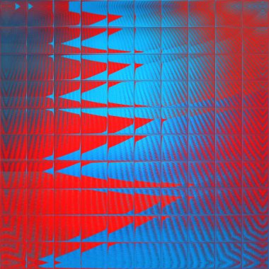 Yeni Retro dalga renk paleti kırmızı ve mavi neon desenler ve tasarımlar yüksek kontrastlı renkler kullanarak 1980 'lerin klasik disko döneminden desenler ve tasarımlar oluşturmak için