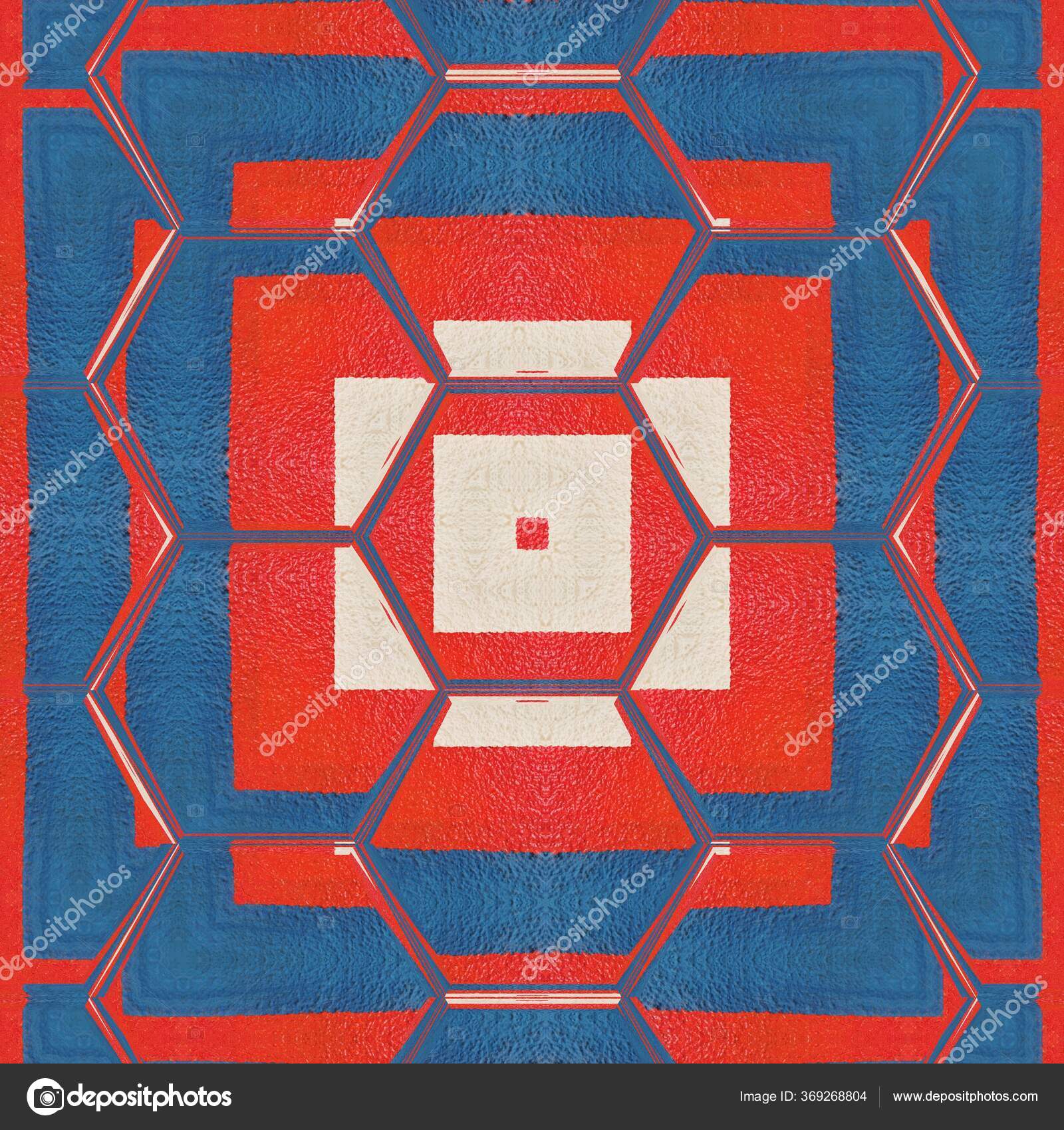 Square Format Royal Blue Box Design Red Rectangular Shapes Small