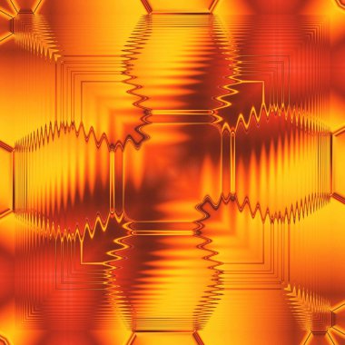 YELLOW altın altıgen tasarımı birçok çeşitli geometrik şekiller ve eşsiz kare format desenleri