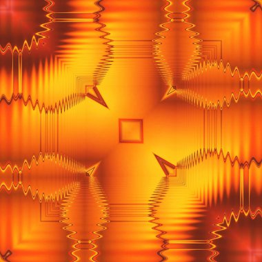 YELLOW altın altıgen tasarımı birçok çeşitli geometrik şekiller ve eşsiz kare format desenleri