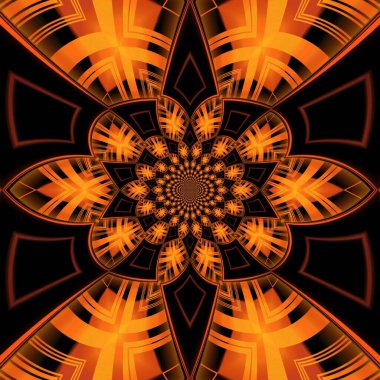 YELLOW altın altıgen tasarımı birçok çeşitli geometrik şekiller ve benzersiz desenler