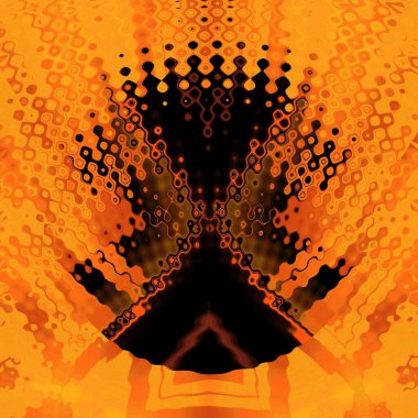 Çeşit çeşit geometrik şekiller ve eşsiz dalgalanma etkisi desenleri için YELLOW altın altıgen tasarım