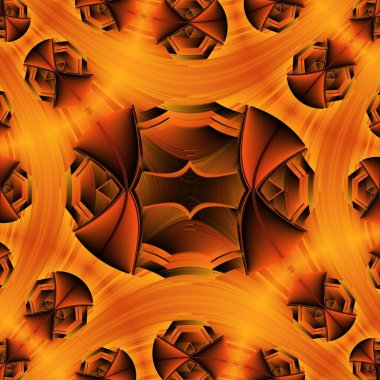 YELLOW altın altıgen tasarımı birçok çeşitli geometrik şekiller ve benzersiz desenler