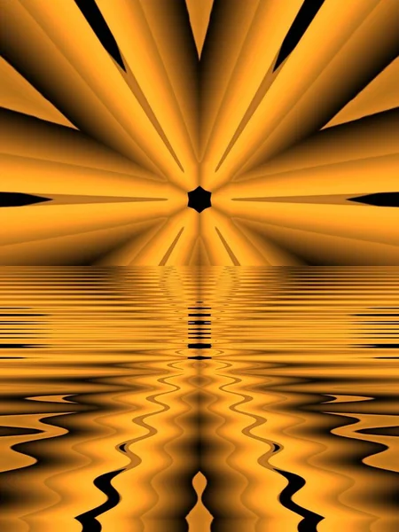 Oryginalne Cienie Żółtego Złota Sześciokątny Design Wielu Różnych Kształtach Geometrycznych — Zdjęcie stockowe