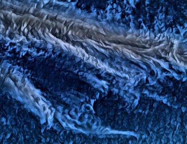  Boya parçalarını soymak soyut modern sanat kalıpları ve koyu mavi tonlarda tasarımlar gibi.