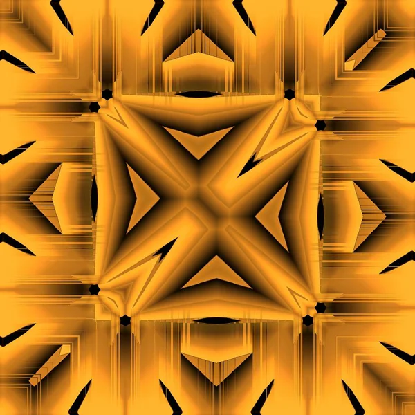 배경에 노란색의 나선형 무늬는 형태로 무늬를 만들어 — 스톡 사진