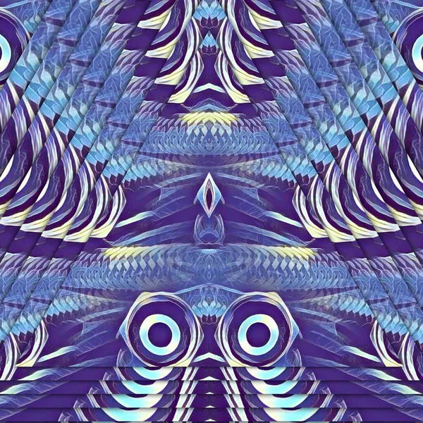 コネクタの目と氷の青効果で抽象的な同心円状のパターンとデザインとして多くのステンレス編組フレックスホース作品 — ストック写真