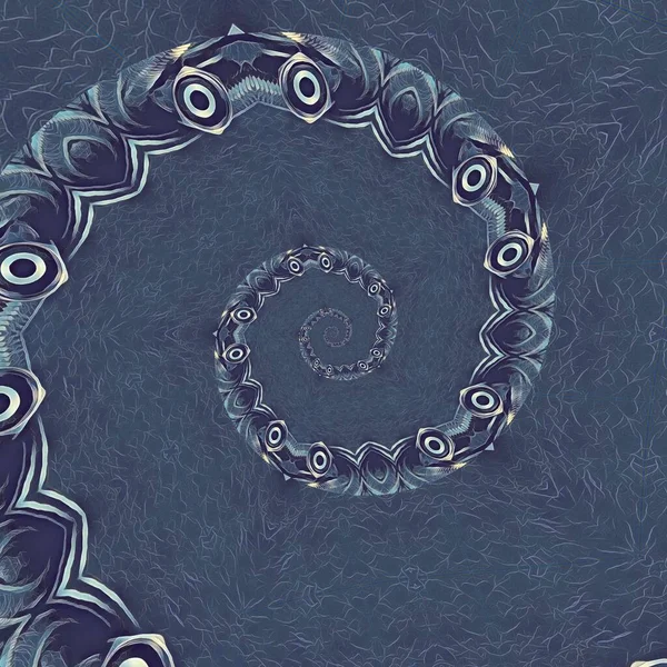 Коннектор Глаза Многие Части Нержавеющей Стали Плетеный Шланг Абстрактные Спиральные — стоковое фото
