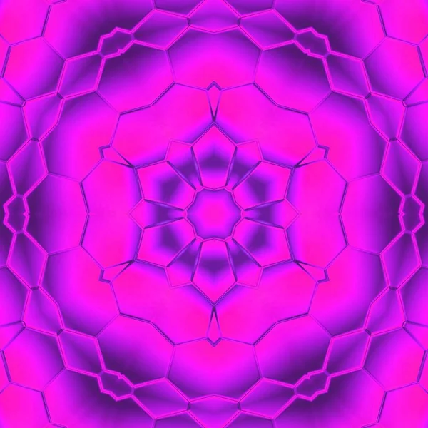 Rose Néon Vif Violet Avec Des Couches Carreaux Mosaïque Hexagonale — Photo