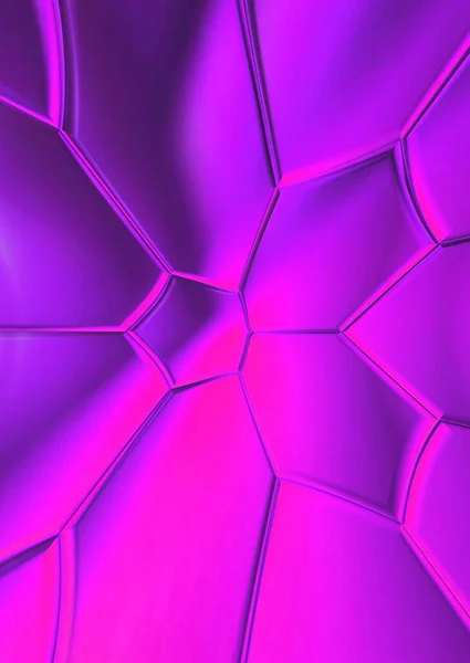 Vivid Neón Rosa Púrpura Con Capas Mosaico Hexagonales Luego Transformó — Foto de Stock