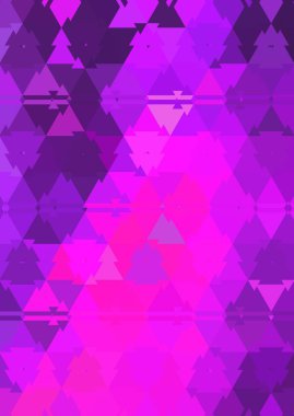 canlı neon pembe ve mor altıgen mozaik fayans katmanları ile daha sonra birçok desene ve tasarımlara dönüştürüldü.