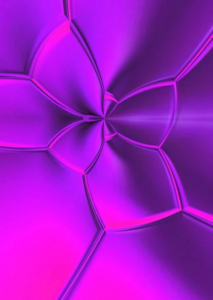 Яскравий Неоновий Рожевий Фіолетовий Шестикутними Шарами Мозаїчної Плитки Потім Перетворений — стокове фото