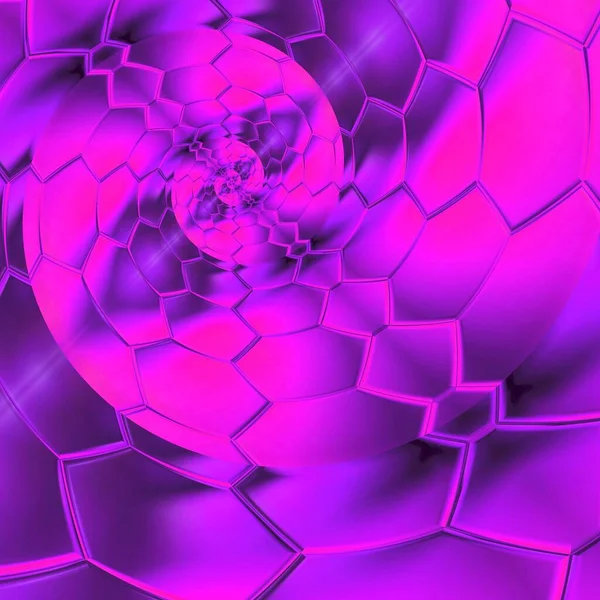 Vivid Neón Rosa Púrpura Con Capas Mosaico Hexagonales Luego Transformó — Foto de Stock