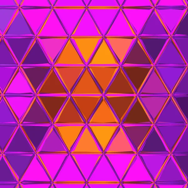 明亮的霓虹灯紫色的阴影 黄色的金光闪烁着许多复杂的抽象三角形马赛克图案的形状和设计 — 图库照片