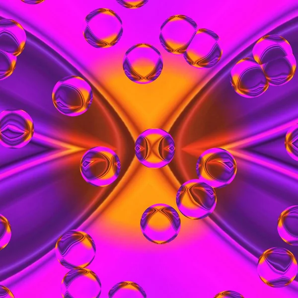 Shades Bright Neon Purple Yellow Gold Flash Many Intricate Abstract — Stock Photo, Image