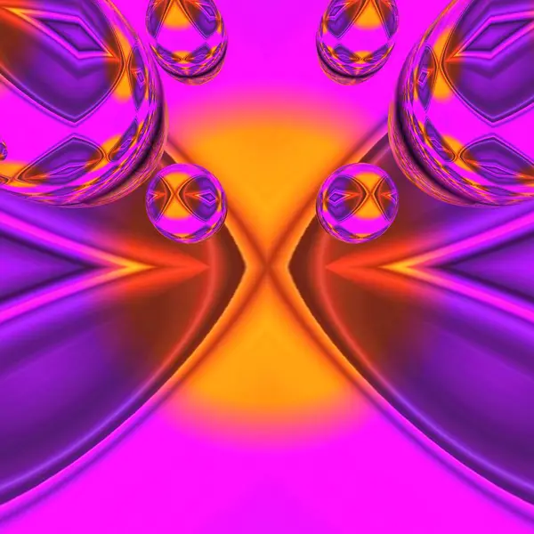 Shades Bright Neon Purple Yellow Gold Flash Many Intricate Abstract — Stock Photo, Image