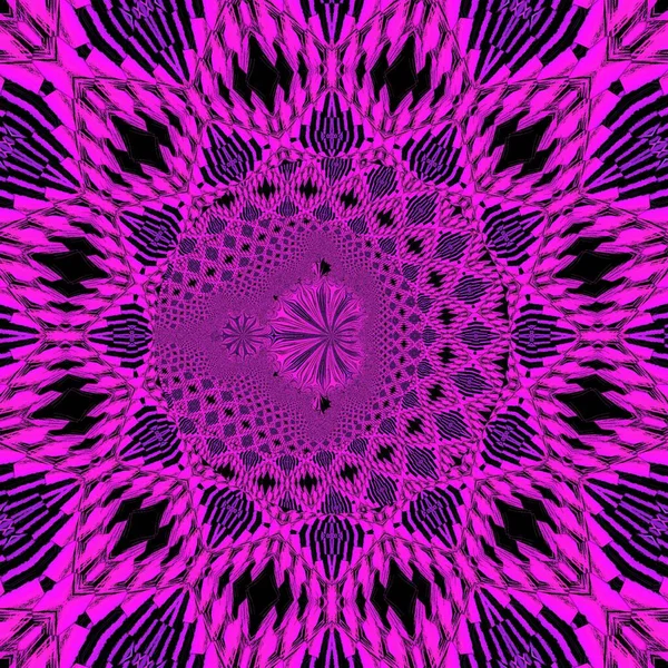 on a jet black background are vivid pink vertical geometric tower shapes and then generating many patterns and unique designs