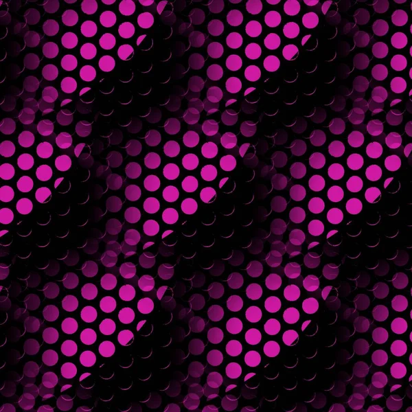 Vivid Pink Polka Dot Geometric Spots Perforated Metal Patterns Design — Stock Photo, Image