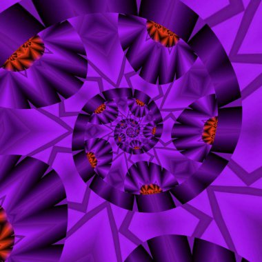 Parlak neon renkli spirallerin gölgeleri küçük parlak pembe flaş ve birçok karmaşık spiral şekiller ve tasarımlar.