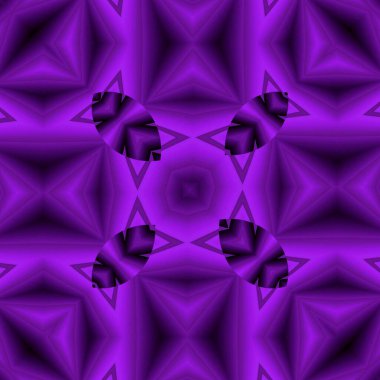 Parlak neon renkli spirallerin gölgeleri küçük parlak pembe flaş ve birçok karmaşık kare formatında soyut şekiller ve tasarımlar.