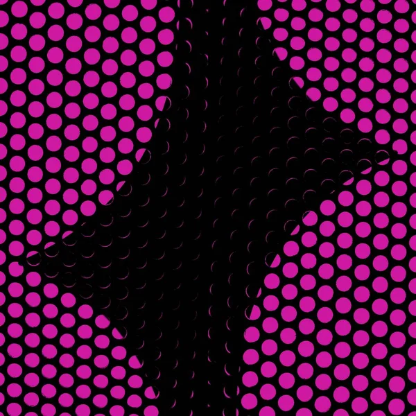 パフォーマンスメタルの鮮やかなピンクの水玉幾何学模様と黒を基調としたデザイン — ストック写真
