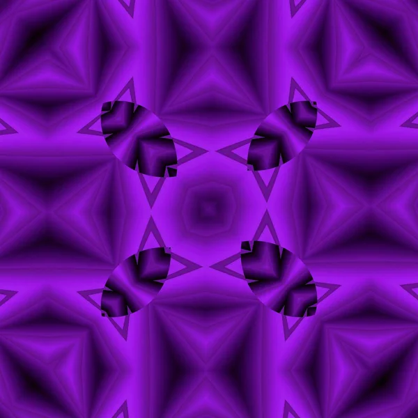 多くの複雑な正方形の形式抽象的なパターン形状やデザインに小さな鮮やかなピンクのフラッシュと明るいネオン紫の色のスパイラルの色合い — ストック写真