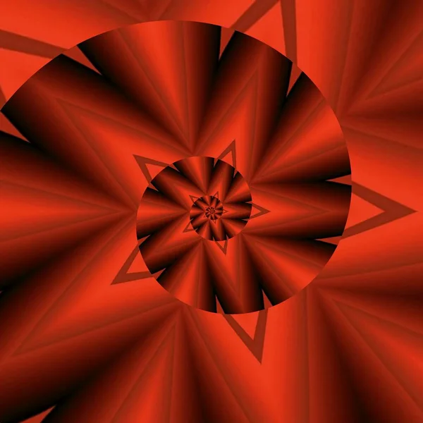 Tinten Van Heldere Neon Donker Rood Gekleurde Spiralen Vele Ingewikkelde — Stockfoto