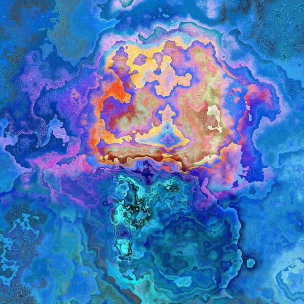 Abstrakt Von Abblätternder Farbe Blautönen Flockiger Wandoberfläche Mit Rosa Violetten — Stockfoto