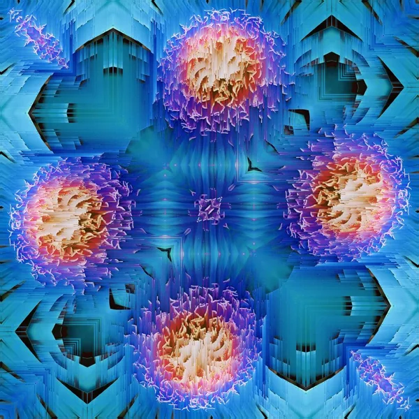 Formato Quadrado Abstrato Pintura Vedação Tons Superfície Parede Escamosa Azul — Fotografia de Stock