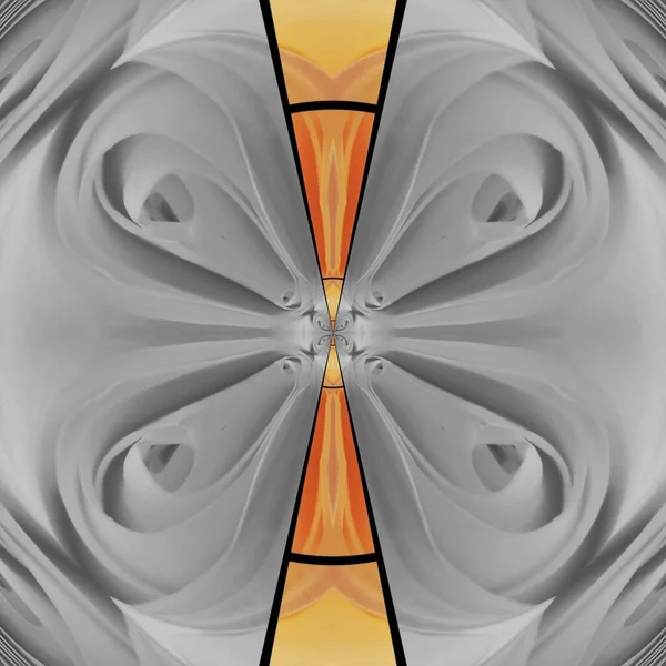 彩色橙花头拼贴藏品与自然米色玫瑰花结合 转化为复杂的未来主义几何图案及复杂迪斯科风格设计 — 图库照片