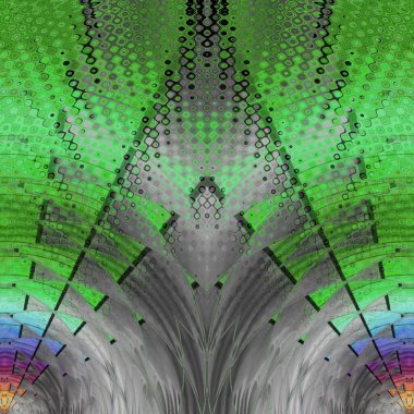 yeşil ve gri çatı mimarisinin tonları geometrik yarıçap desen ve tasarım