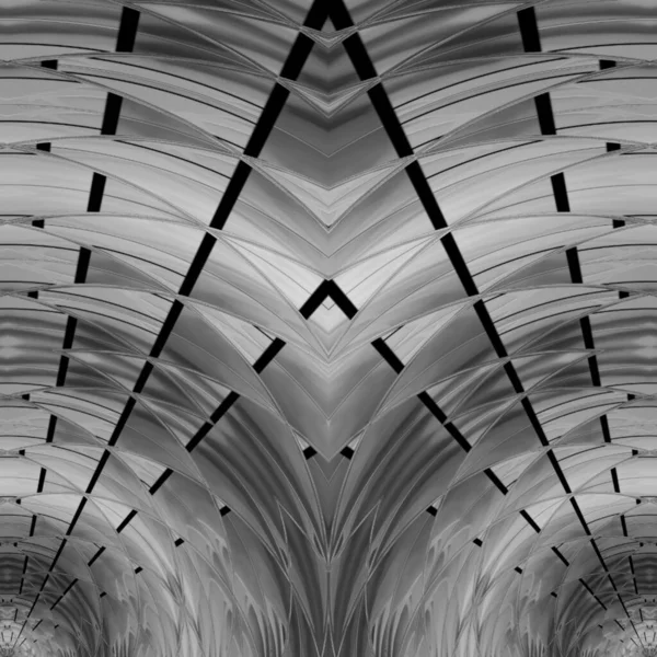 Vert Nuances Architecture Toit Gris Géométrique Motif Radial Design — Photo