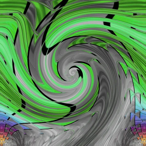 Verde Tonos Arquitectura Techo Gris Intrincadas Formas Circulares Radiales Geométricas — Foto de Stock