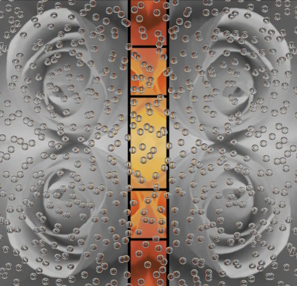 Коллаж Цветной Оранжевой Головы Цветка Сочетании Текстурированной Натуральной Бежевой Цветущей — стоковое фото