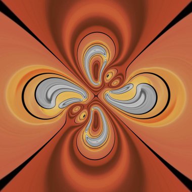 doğrusal kırmızı ve terracotta renkli yatay çizgiler ve çift gri oval şekiller birçok desen ve tasarım yapmak için temel olarak kullanılır.