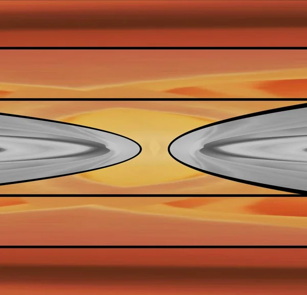 Lineair Rood Bruin Terracotta Gekleurde Horizontale Strepen Met Paar Grijze — Stockfoto