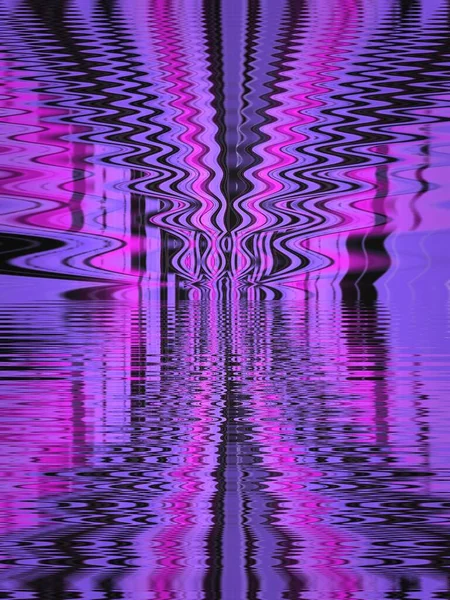 Пульсаційний Ефект Від Відбиття Води Відтінками Рожевого Фіолетового Лінійній Конвергентній — стокове фото