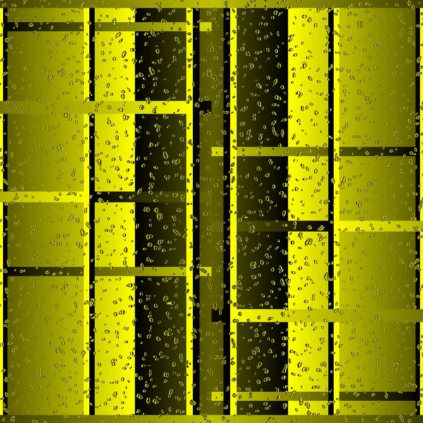 Regendruppel Effect Met Levendige Gele Zwarte Sterke Ingewikkelde Geometrische Vormen — Stockfoto