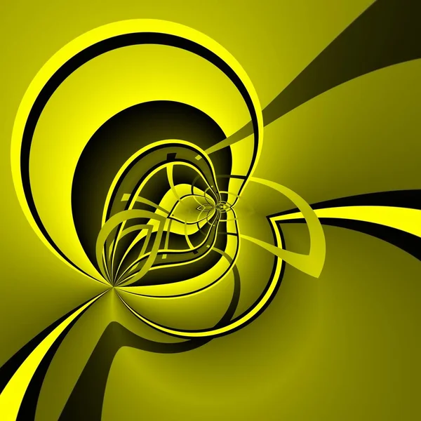 Яркие Желтые Черные Сильные Сложные Геометрические Формы Узоры — стоковое фото