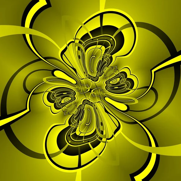 Živé Žluté Černé Silné Složité Geometrické Tvary Vzory Cyklonového Stylu — Stock fotografie